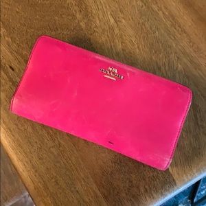 Hot pink coach wallet